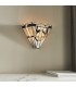 1 Light Indoor Wall Uplighter Dark Bronze with Tiffany Glass, E14 - 3
