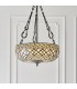 3 Light Large Inverted Ceiling Pendant Dark Bronze, Tiffany glass, E27 - 3