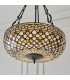 3 Light Large Inverted Ceiling Pendant Dark Bronze, Tiffany glass, E27 - 4