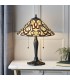2 Light Medium Table Lamp Dark Bronze, Tiffany Glass, E27 - 2
