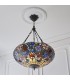 3 Light Large Inverted Ceiling Pendant Dark Bronze, Tiffany glass, E27 - 3