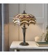 2 Light Small Table Lamp Dark Bronze, Tiffany Glass, E27 - 2