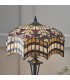 2 Light Small Table Lamp Dark Bronze, Tiffany Glass, E27 - 3