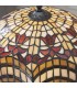 2 Light Small Table Lamp Dark Bronze, Tiffany Glass, E27 - 4