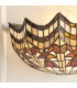 1 Light Indoor Wall Uplighter Dark Bronze with Tiffany Glass, E14 - 4