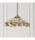 1 Light Medium Ceiling Pendant Dark Bronze, Tiffany Style Glass, E27 - 4