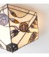 2 Light Medium Ceiling Flush Light Tiffany Style Glass, E27 - 4