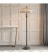 2 Light Floor Light Dark Bronze, Tiffany Glass, E27 - 2