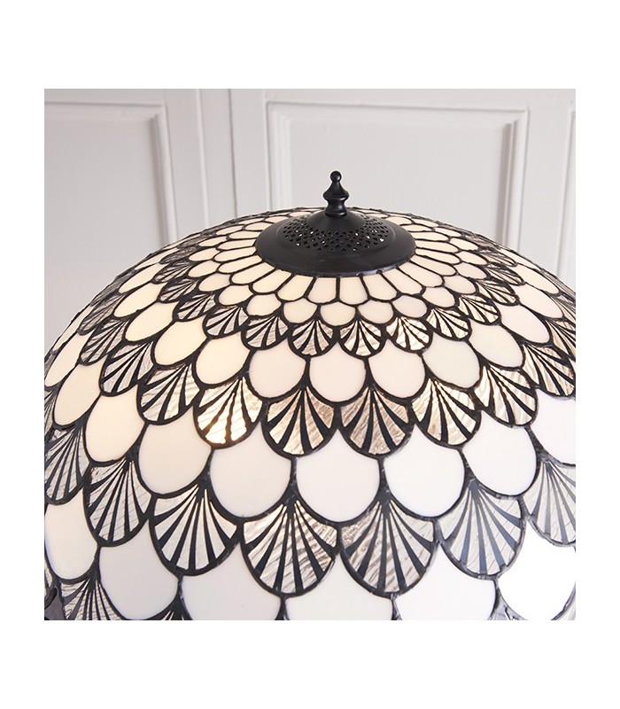 2 Light Floor Light Dark Bronze, Tiffany Glass, E27 - 4