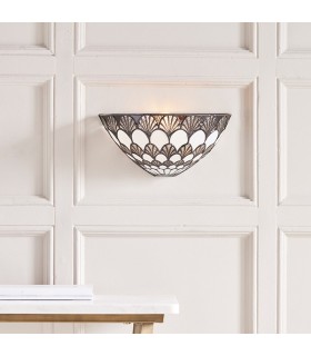 1 Light Indoor Wall Uplighter Tiffany Style Glass, E14 - 2