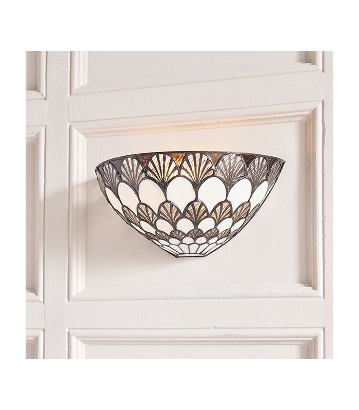 1 Light Indoor Wall Uplighter Tiffany Style Glass, E14 - 3
