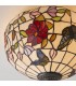 2 Light Medium Ceiling Flush Light Tiffany Style Glass, E27 - 3