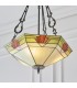 3 Light Large Inverted Ceiling Pendant Dark Bronze, Tiffany glass, E27 - 4