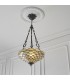 3 Light Medium Inverted Ceiling Pendant Bronze, Tiffany glass, E27 - 2