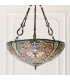 3 Light Large Inverted Ceiling Pendant Dark Bronze, Tiffany glass, E27 - 4