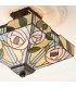 2 Light Medium Semi Flush Ceiling Light Bronze, Tiffany Glass, E27 - 4