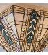 2 Light Medium Ceiling Flush Light Dark Bronze, Tiffany Glass, E27 - 4