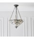 3 Light Medium Inverted Ceiling Pendant Bronze, Tiffany glass, E27 - 2