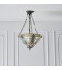 3 Light Medium Inverted Ceiling Pendant Bronze, Tiffany glass, E27 - 2