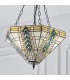 3 Light Medium Inverted Ceiling Pendant Bronze, Tiffany glass, E27 - 4