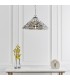 1 Light Medium Ceiling Pendant Tiffany glass, chrome effect plate, E27 - 2