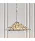3 Light Large Ceiling Pendant Dark Bronze, Tiffany glass, E27 - 4