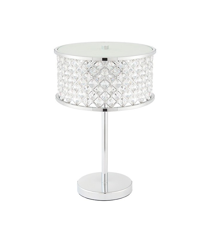 2 Light Table Lamp Chrome, Crystal (K9) Drops, E14 - 2