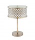 2 Light Table Lamp Antique Brass, Crystal (K9) Drops, E14 - 2