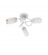 3 Light Bathroom Semi flush Chrome, Glass Detail IP44, G9 - 3
