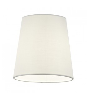 1 Light Shade Vintage White Silk, Gloss White Paint, E14 - 2