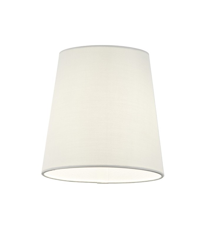 1 Light Shade Vintage White Silk, Gloss White Paint, E14 - 2