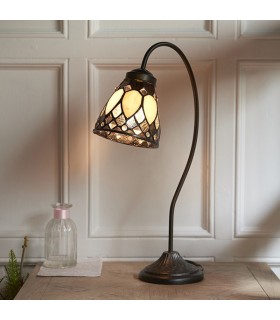 1 Light Complete Table Lamp Dark Bronze Paint, Tiffany, E14 - 2
