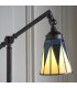 1 Light Task Table Lamp Satin Black With Glass Inserts, Tiffany Style, E14 - 3