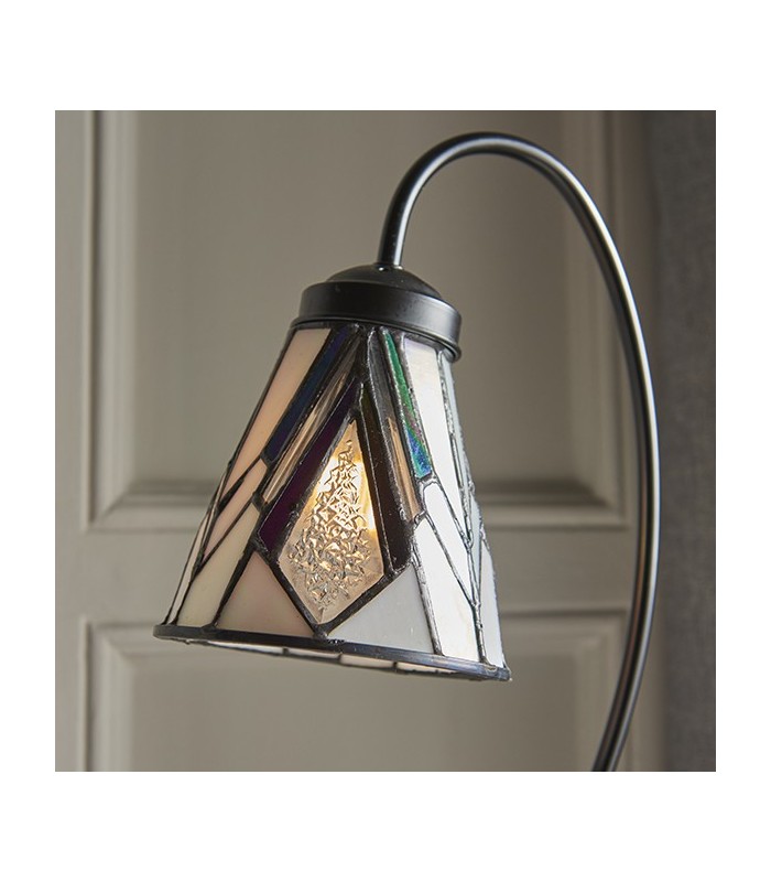 1 Light Table Lamp Dark Bronze Paint, Tiffany, E14 - 3