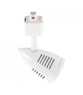 1 Light Track Light Gloss White, White Abs Plastic, GU10 - 2