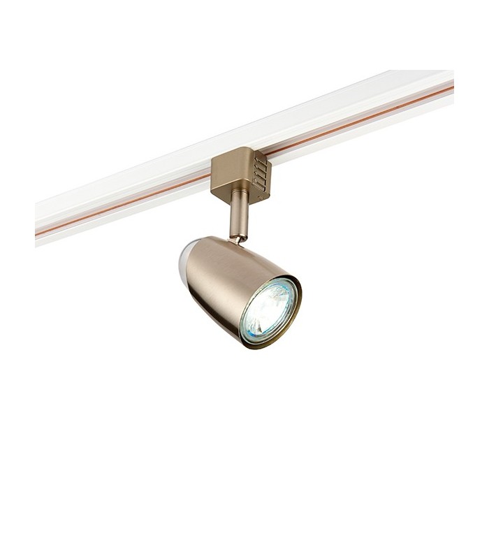 1 Light Track Head Light Only Satin Chrome Effect, Chrome Plate, GU10 - 3