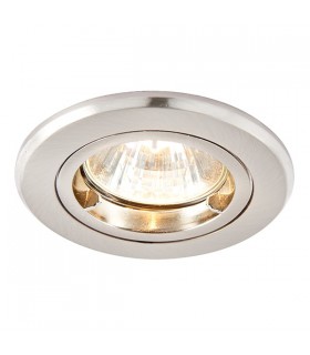 Fire Rated 1 Light Recessed Downlight Satin Nickel Plate, GU10 - 2