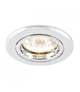 Fire Rated 1 Light Recessed Downlight Chrome Plate, GU10 - 2