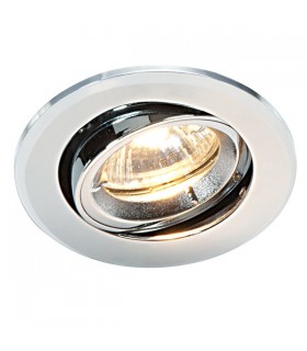 Fire Rated 1 Light Recessed Tilt Downlight Chrome Plate, GU10 - 2