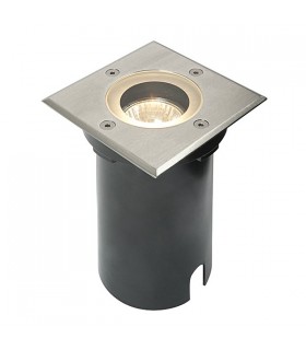 1 Light Outdoor Recessed Light Marine Grade Brushed Stainless Steel, Glass IP65, GU10 - 2