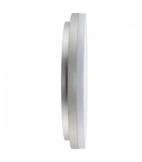 Integrated LED 1 Light Bathroom Flush Light Opal, Silver IP44 - 2