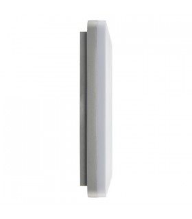 Integrated LED 1 Light Bathroom Flush Light Opal, Silver IP44 - 2