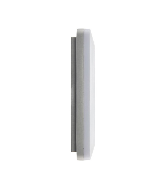 Integrated LED 1 Light Bathroom Flush Light Opal, Silver IP44 - 2