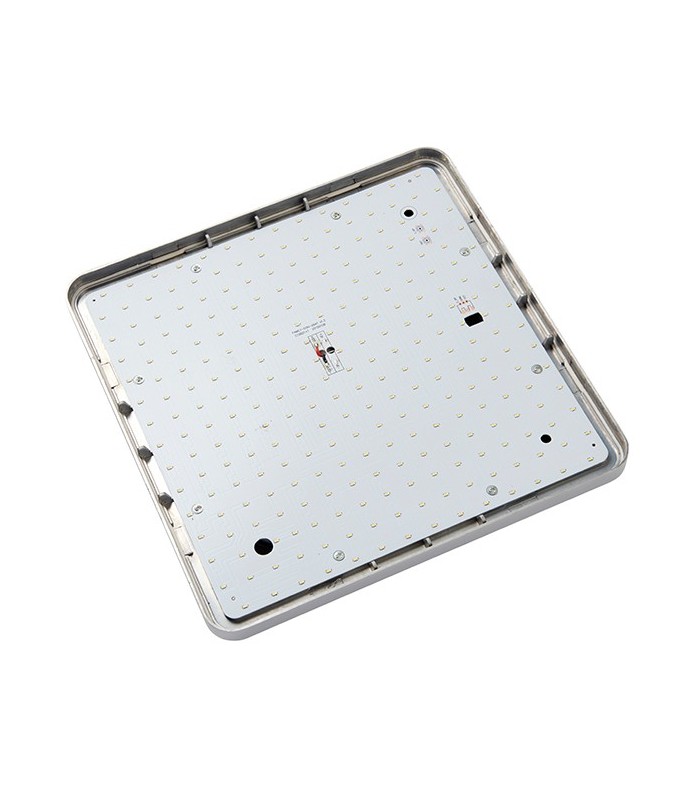 Integrated LED 1 Light Bathroom Flush Light Opal, Silver IP44 - 3