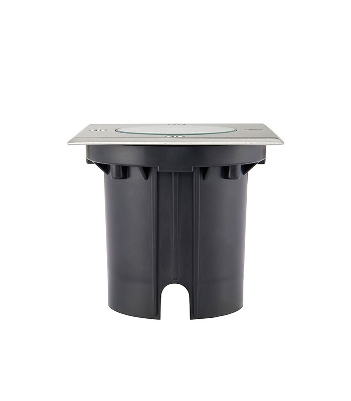 Integrated LED 1 Light Outdoor Recessed Light Brushed Stainless Steel, Glass IP67 - 4