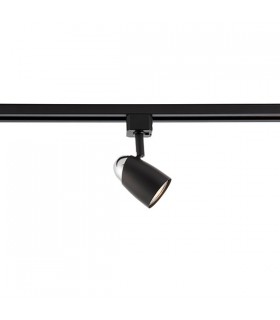 1 Light Track Head Light Only Matt Black, Chrome Plate, GU10 - 2