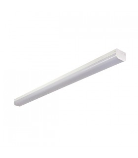 Integrated LED 5ft Twin Linear Batten Opal, Gloss White - 2