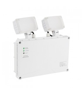 Integrated LED 2 Light Outdoor Wall Light Frosted IP65 - 2