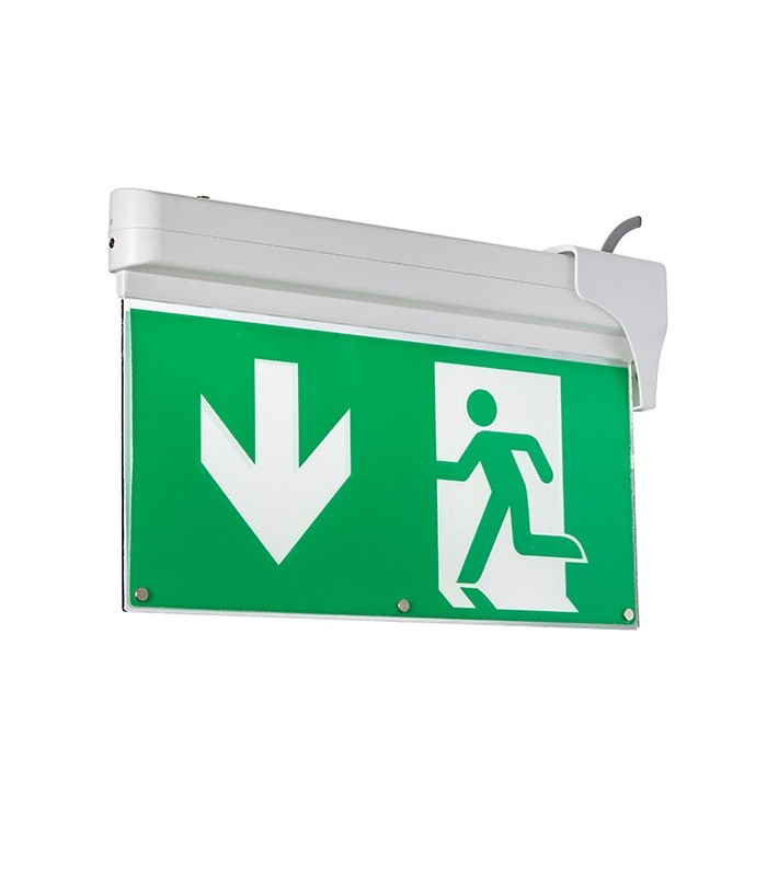 Integrated LED 1 Emergency Light Green Acrylic - 2