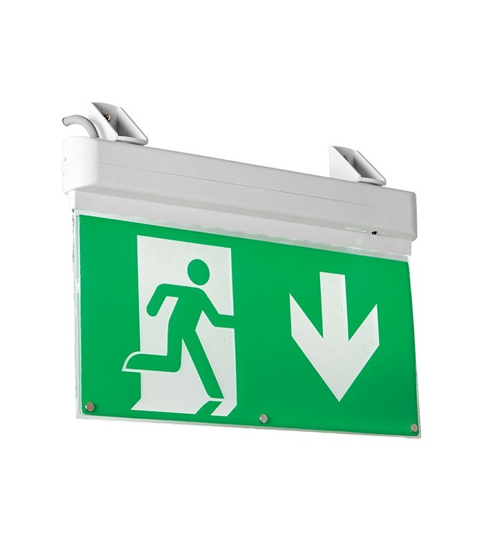 Integrated LED 1 Emergency Light Green Acrylic - 3